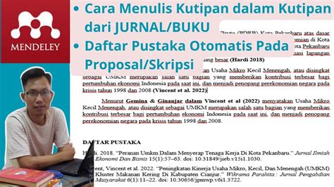 Cara Menulis Kutipan Dalam Kutipan Dari Jurnal Dan Buku Untuk Proposal