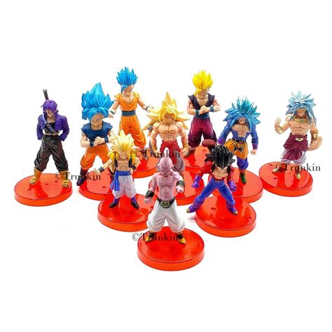 Buy Trunkin DBZ Set Of 10 Action Figures Goku Vegeta SSj4 Trunks