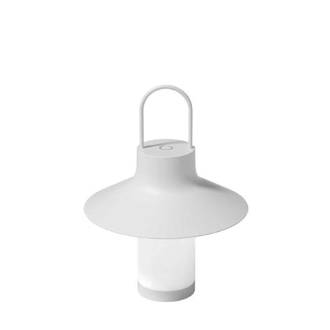 Shadow Large white battery operated table lamp - Lampefeber