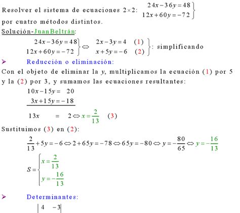 Cálculo21 Sistema de ecuaciones simultáneas 2x2 Resuelta por cuatro