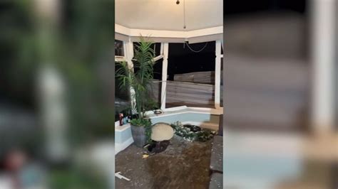 Tornado in Manchester destroys a conservatory