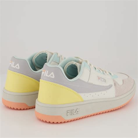 Tênis Fila Arcade Low Feminino Branco E Azul Futfanatics