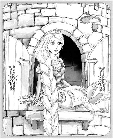 Coloriage Imprimer Raiponce Princesse