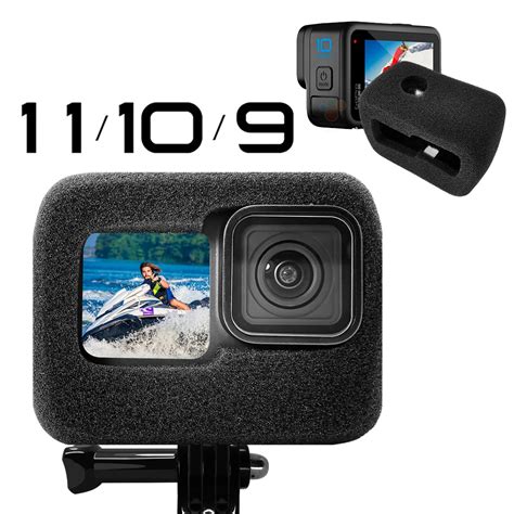 Gopro Hero Preto Brisa Vento Redu O De Ru Do Esponja Espuma Caso