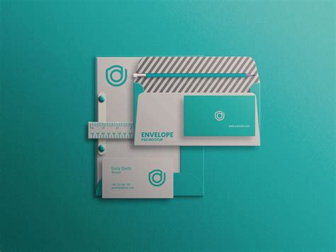 Envelope with Business Card Logo Mockup Graphic by imranajir88 ...