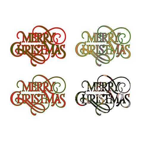 Merry Christmas Laser Cut And Print Ready Files Svg File For Etsy