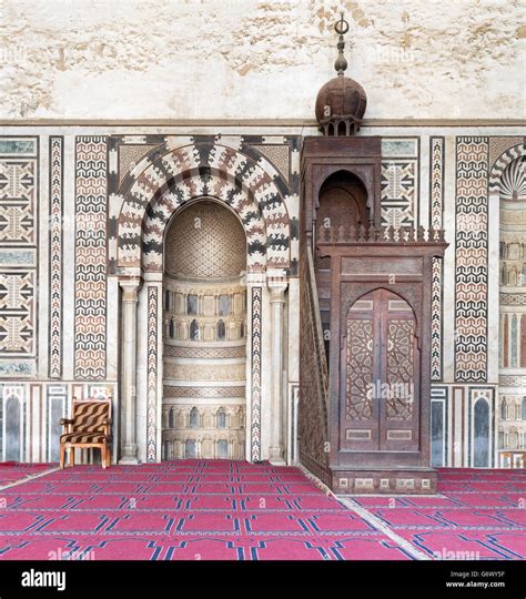 Interior of the Mosque of Al Nasir Mohammad Ibn Qalawun, situated in ...