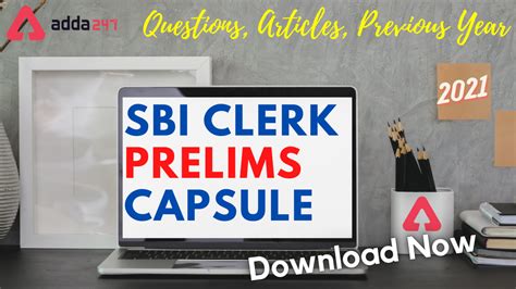 Sbi Clerk Prelims Exam 2021 Capsule Download Pdf Now