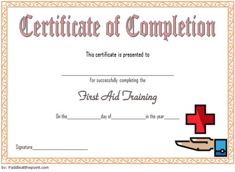 First Aid Certificate Template Free 7 Greatest Choices Fresh And Professional Templates