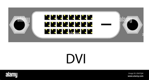 Dvi Connector For A Monitor Peripheral Devices On A Transparent