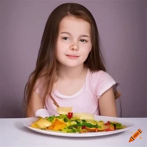 Beautiful Girl Age Having Dinner