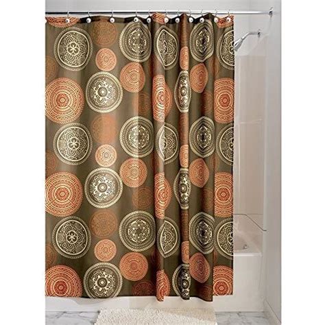 Shower Curtain Bazaar Medallion Brown Orange Spice