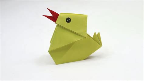 Cute Origami Baby Chicken Easy Paper Chick Tutorial Youtube