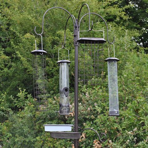 Metal Complete Bird Feeding Station With 4 Large Feeders Find A Local