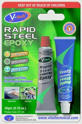 Rapid Steel Epoxy Putty Adhesive Metal Weld Glue Bonding Cracks Filler