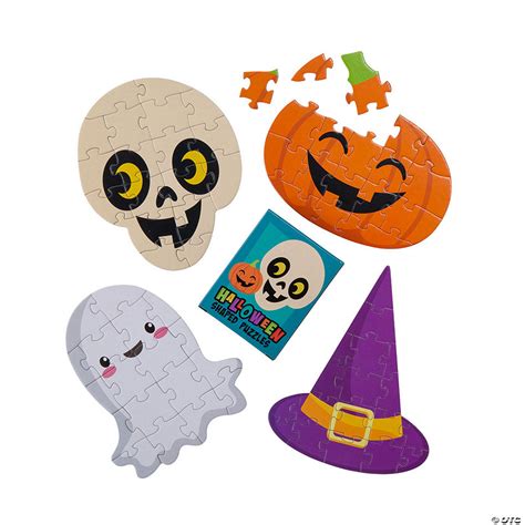 Halloween Shaped Mini Jigsaw Puzzles - 12 Boxes | Halloween Express