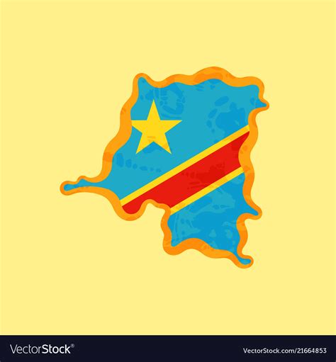 Congo Flag Map