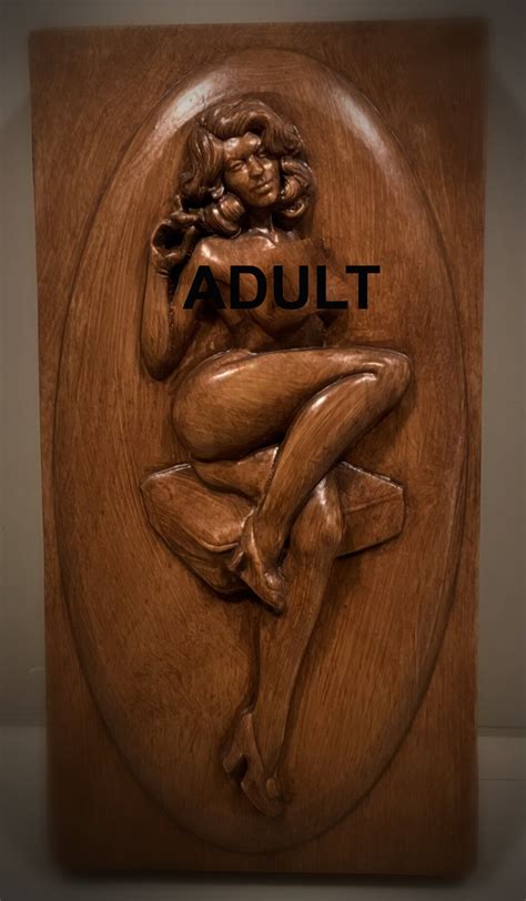 Sexy Pin Up Wood Carving Nude 8 5 X 5 0 X 1 25 Relief Wall Mount Etsy