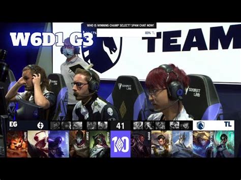 EG Vs TL Week 6 Day 1 S12 LCS Spring 2022 Evil Geniuses Vs Team