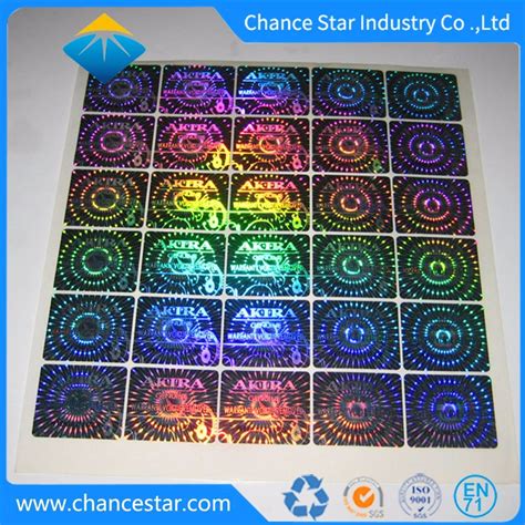 Custom Printed 10ml 3D Hologram Via Laser Sticker With Serial Number