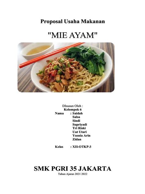 Pdf Proposal Usaha Mie Ayam Compress Pdf