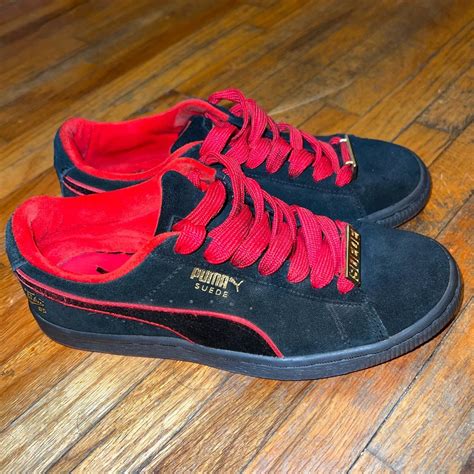 Puma Black And Red Trainers Depop