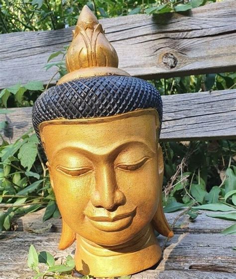 Big Wooden Buddha Head 33cm 2kg Wood Cambodia Catawiki