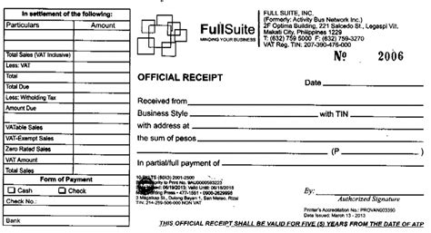 Acknowledgement Receipt Template Excel Philippines Stunning Receipt Forms 7154 Hot Sex Picture