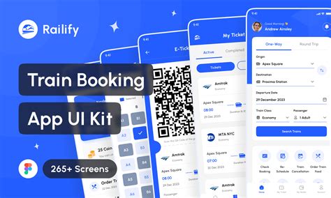 Railify Train Booking App Ui Kit Figma