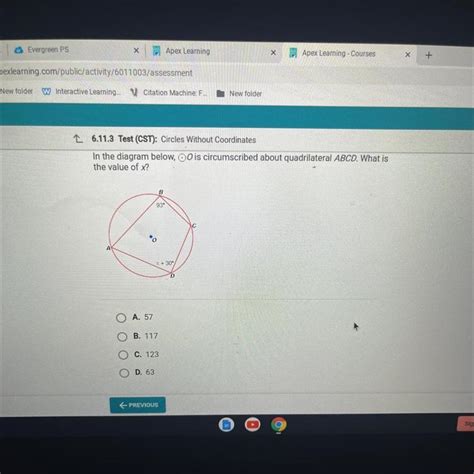 In The Diagram Below OO Is Circumscribed About Quadrilateral ABCD