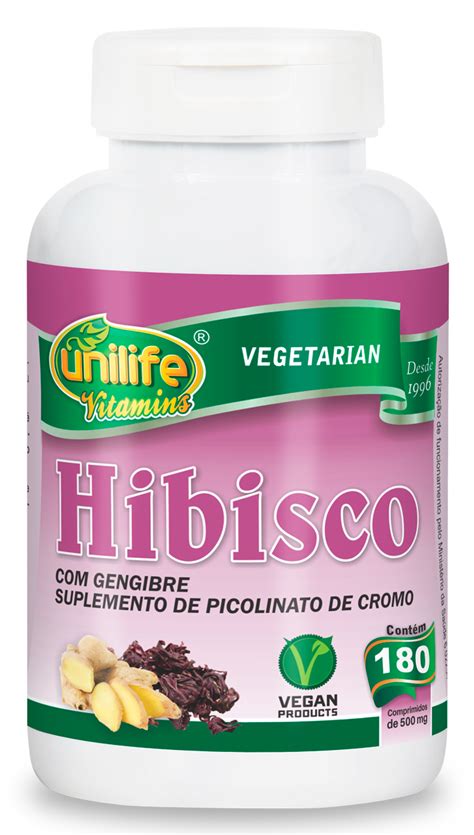 Hibisco Gengibre Unilife Cápsulas Loja de Produtos Naturais