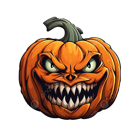 Scary Pumpkin Pumpkin Halloween Horror Png Transparent Clipart Image