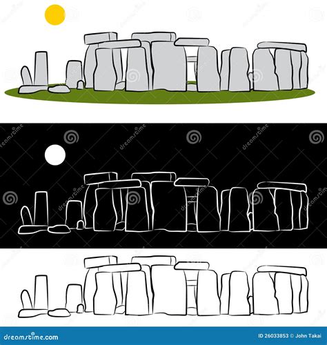 Stonehenge Drawing Vector Illustration | CartoonDealer.com #26033853