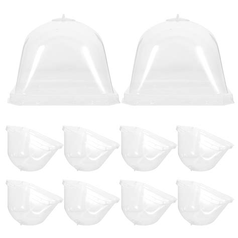 Askfic Plastic Plant Cover 10pcs Garden Cloche Dome Covers for Freeze