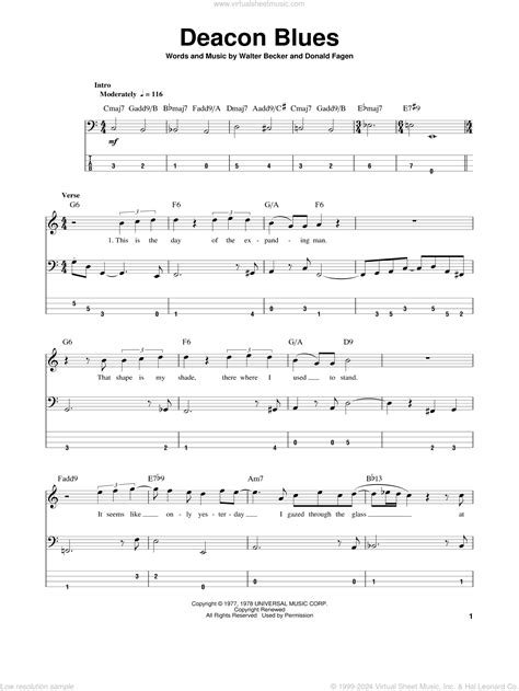 Deacon Blues Sheet Music For Bass Tablature Bass Guitar PDF