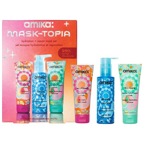 Amika Mask Topia Hydration Repair Hair Mask Set