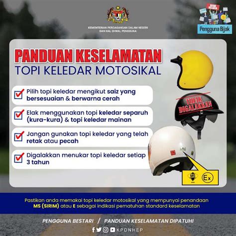 Panduan Keselamatan Topi Keledar Motosikal Persatuan Pengguna Penang