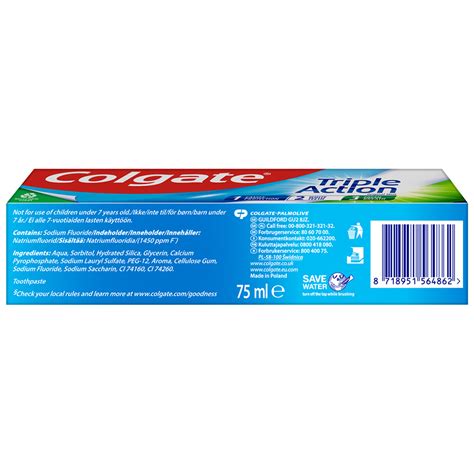 Colgate Triple Action Toothpaste 75ml Wilko