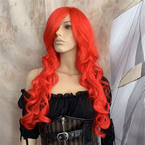 Deluxe Bright Red Curly Wig Perth Hurly Burly Hurly Burly