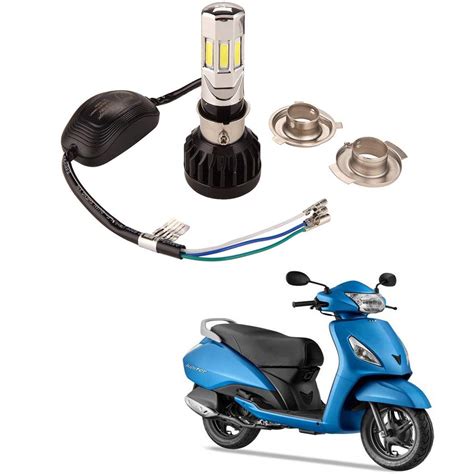 Rwt H Led Headlight Blub W Brighter D Led For Tvs Scooty Streak