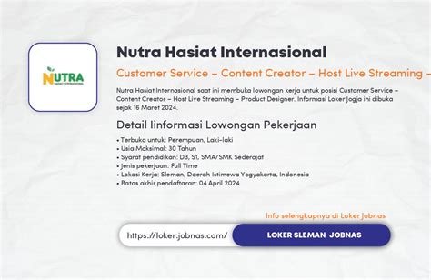 Lowongan Kerja Customer Service Content Creator Host Live Streaming