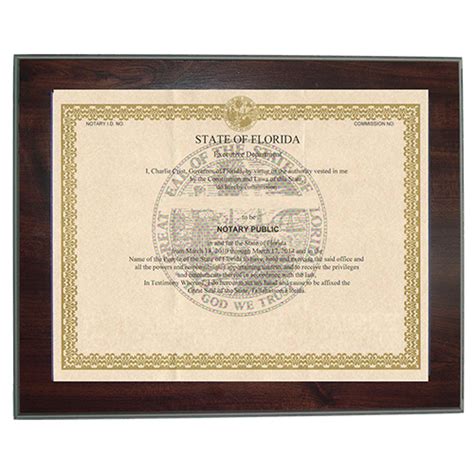 North Carolina Notary Commission Certificate Frame