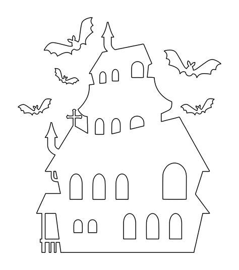 10 Best Haunted House Pattern Printable Printablee - Printable