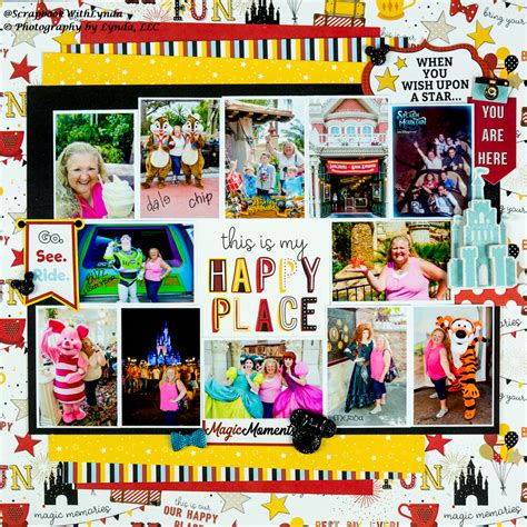 Disney World Magic Kingdom Scrapbook Layout Project Idea Scrapbook