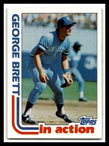 Topps George Brett In Action Hof Royals Vintage Nm Mint Ebay