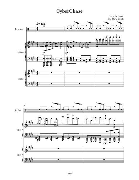 Cyberchase Main Theme – David Shaw Sheet music for Piano, Drum group ...