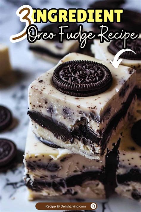 Easy 3 Ingredient Oreo Fudge Recipe With White Chocolate