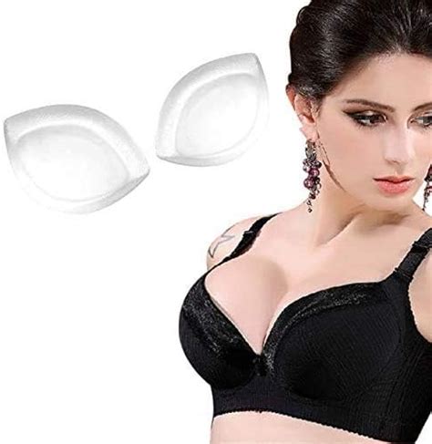 Naramax Pair Clear Silicone Gel Breast Enhancement Pads Soft Gel Bra