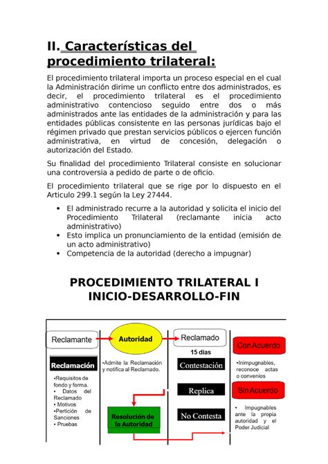 Caracteristicas Trilateral II Características del procedimiento