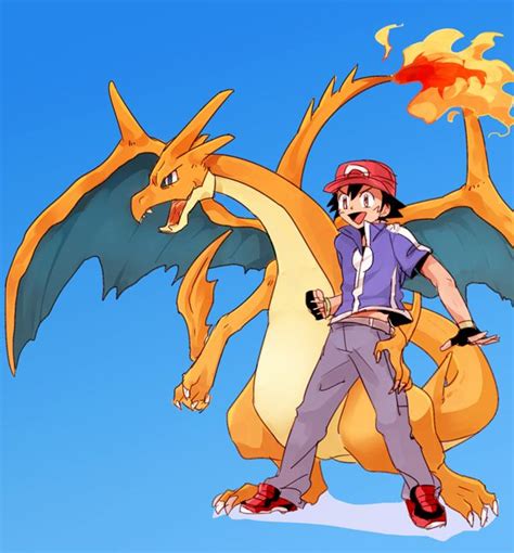 Ash Ketchum Y Mega Charizard Y Ash Ketchum Charizard Ash And Misty